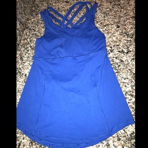 Blue Lulu Lemon tank top